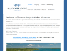Tablet Screenshot of bluewaterlodge.com